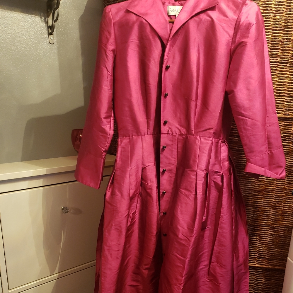 Sara Campbell Magenta Long Sleeved Dress